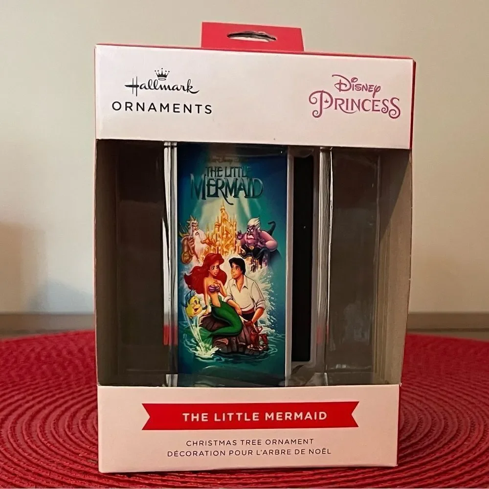 Hallmark Disney The Little Mermaid Retro Video Cassette Case Ornament NWT